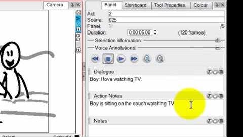 Panel Information & Voice Annotation in Storyboard Pro 4.2