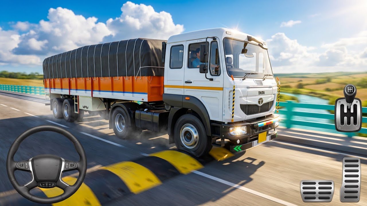 🔥Tata 5530 Trailer Truck Speed Breaker Map 😱| Extreme Heavy Load