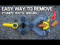 EASY Way to REMOVE ROOTS, STUMPS &amp; SHRUBS - Brush Grubber