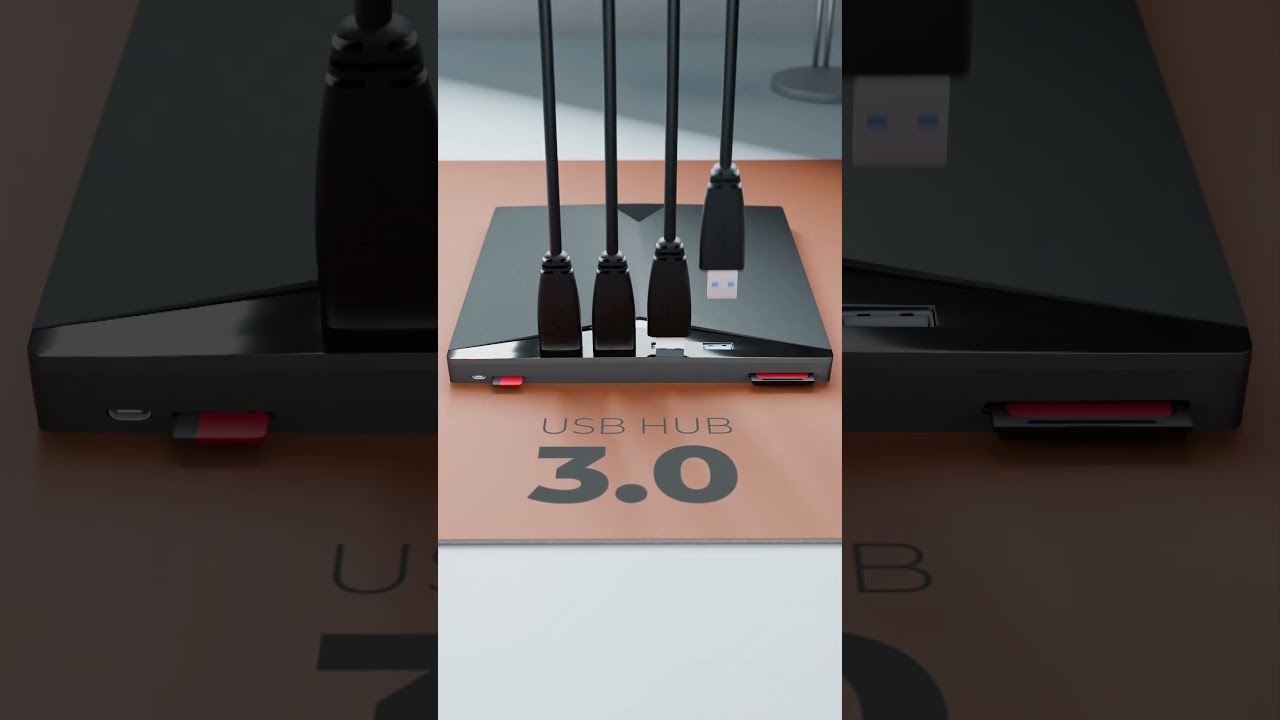 Heatz Zy17 External DVD-Rw Versatile 7-in-1 Usb Hub Original
