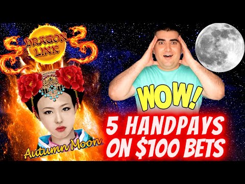 $100 Bets & 5 HANDPAY JACKPOTS On Dragon Link Slot ! Huge High Limit Slot Play In Las Vegas