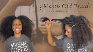 HOW TO PREVENT YOUR NATURAL 4C HAIR FROM LOCKING UP WHILE PROTECTIVE STYLING | TAKEDOWN & DETANGLE