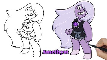 How to Draw Amethyst from Steven Universe Step by Step