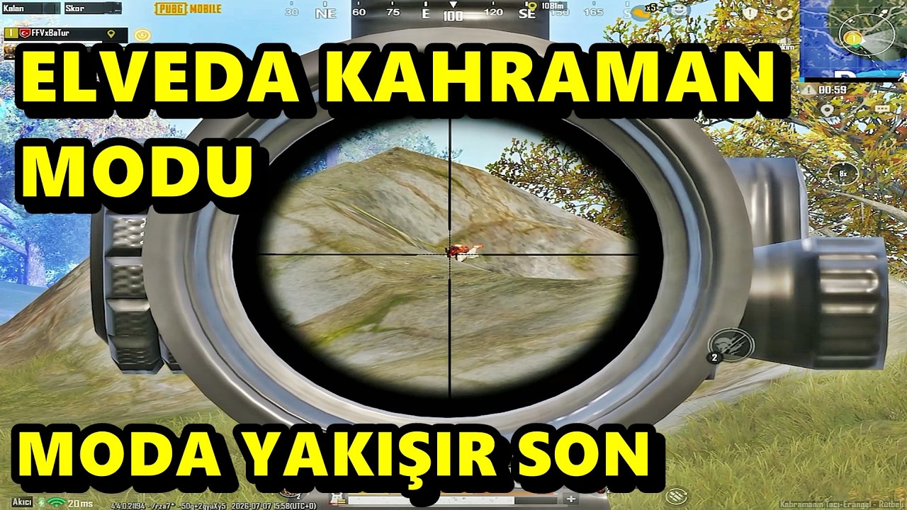 ELVEDA KAHRAMAN MODU ! BU MODA YAKIŞIR MÜTHİŞ SON BATUR GAME SOLO SQUAD PUBG MOBİLE