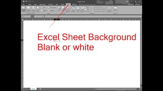 Excel Sheet background Blank or white