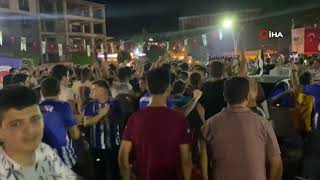 Fethiyespor taraftarı sokağa döküldü, şampiyonluğu kutladı
