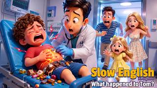 🔴 LIVE 24/7 | What's Wrong with Tom's Belly 😢 | Slow English Listening Story (A2)