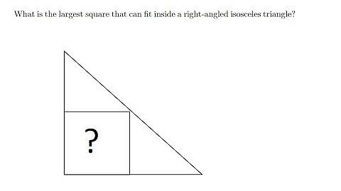 What is the Largest Square that can fit Inside a Right-Angled Isosceles Triangle?