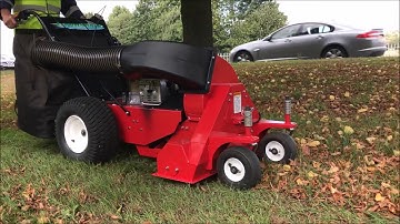 LawnShark Leaf Collector at work