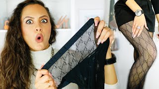 GUCCI TIGHTS! Review, try on and how to style them! - YouTube