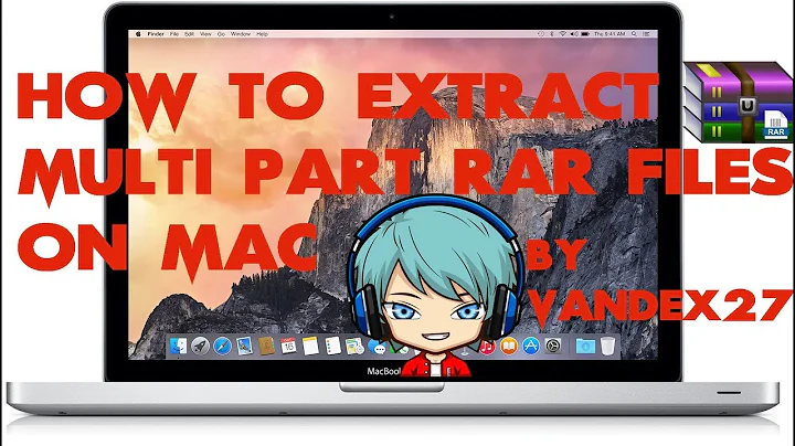 How to extract multi part rar file on mac