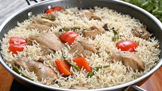 طبخ الكبسة البيضاء مع الدجاج والرز! وصفة سهلة وطيبة! Cooking white kabsa with chicken and rice!