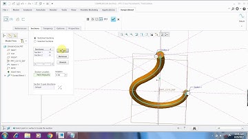 Crane Hook in creo using swept Blend