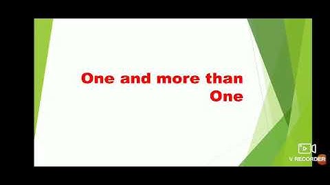 Grade 1 English Kowshalya chapter 2 Grammar one and more than one video 5