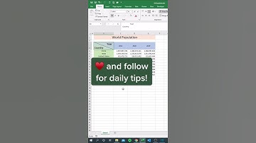 Spice up your headers with a #gradient fill! #Tip150 #excel #spreadsheet #exceltips #tips #Shorts