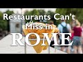 7 best restaurants you cannot miss in rome