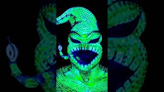 Oogie Boogie Rhinestone Makeup Tutorial 🐛🎃 #nightmarebeforechristmas #halloweenmakeup #crazymakeup
