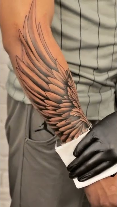 wings tattoo on hand | #shorts