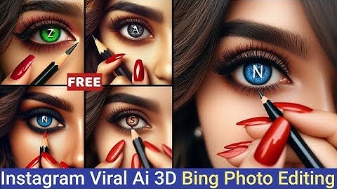 Create a Girl Eye Name Letter art 3D Images |Ai Girl Eye Dpz Photo Editing |Bing Image Creator