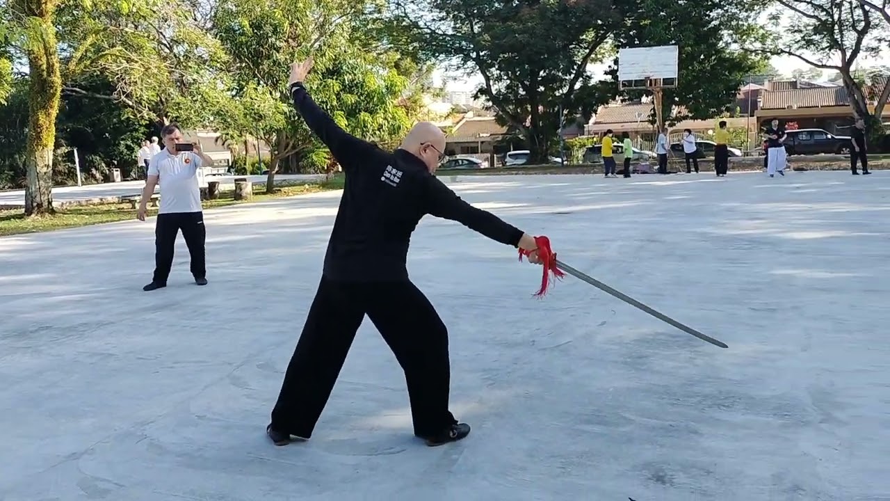 Chen Clan Taiji Sword 28 Front View Learning Mode 陈家太极剑28正面学习版本