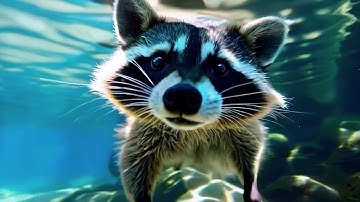 Underwater raccoon generated with Amazon Nova Reel 1.1 | Amazon Web Services