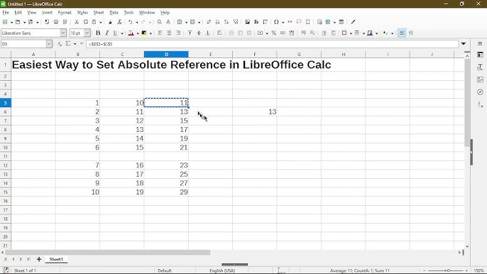 How to Concatenate Cells in LibreOffice Calc - YouTube