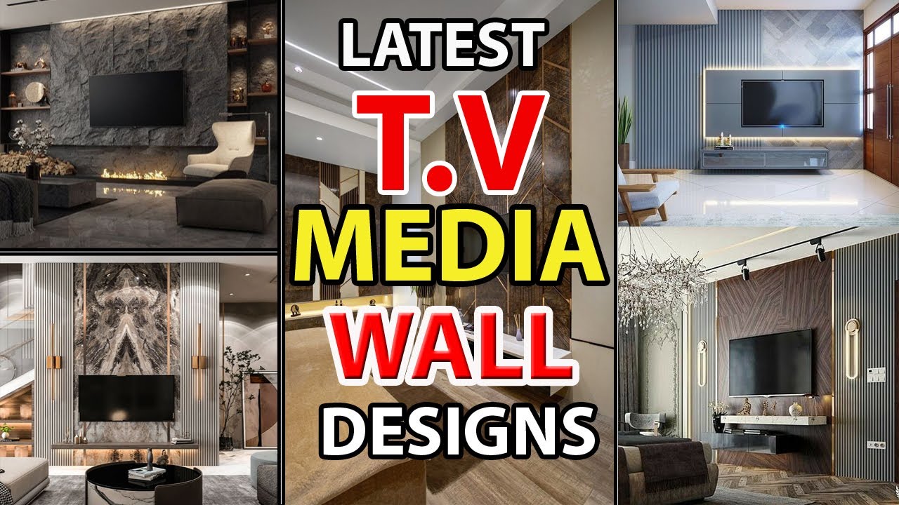 Modern Media Wall design ideas T.V wall LCD wall unit bedroom