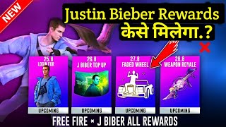 Free Fire New Justin Bieber Event All Free Reward || free fire new event || ff new event today || screenshot 2