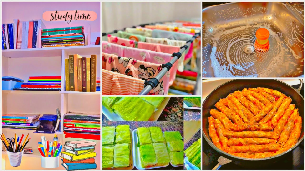 اول تنضيفات المدارس 😍 روتين يوم منجز في حيياه ام لطفلين 😍