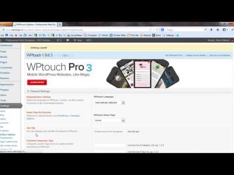 How To Configure WPTouch On WordPress 3.5.1