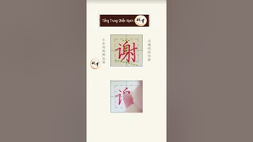 Cách viết chữ 谢【xiè】 (TẠ: cảm tạ, cảm ơn) - How to write Chinese 谢