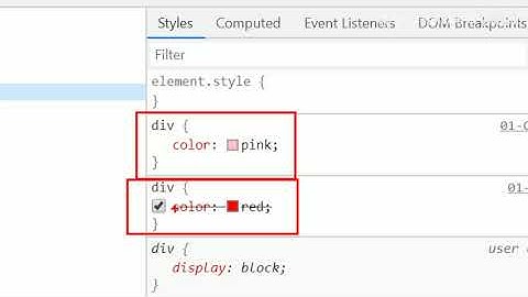 黑马Pink前端HTML+CSS教程：P129   01 CSS三大特性之层叠性