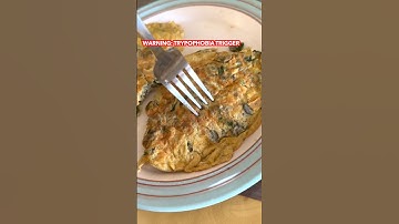 TRIGGER WARNING: TRYPOPHOBIA OYSTER OMELETTE HOLES #shorts