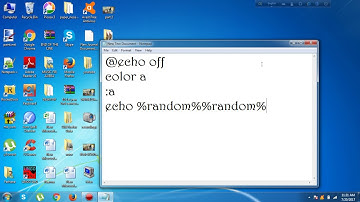 how to make a matrix effect using notepad