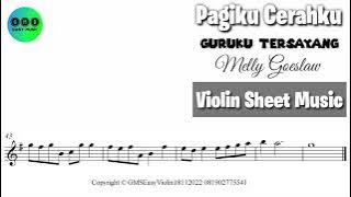 Karaoke || Pagiku Cerahku - Melly Goeslaw || Violin Sheet Music