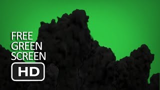 Free Green Screen - Black Smoke Transition