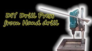 Membuat bor duduk (drill press) dari bor tangan