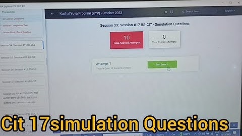 Cit 17 session 33 simulation questions kyp course(new kyp Update )#shortvideo#kyps_videos#computer