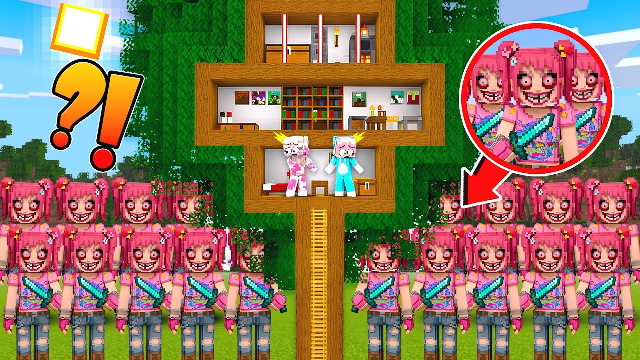 MOMON & ATUN BANGUN RUMAH POHON UNTUK SEMBUNYI DARI NAYKILA EXE @BANGJBLOX