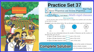 Direct Proportion and Inverse Proportion class 7 | Class 7th Maths | Practice Set 37 class 7 maths
