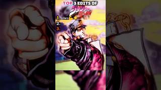 Ranking the Best Edits of Jojo's Bizzare Adventures🔥#jojo #anime #shorts #viral