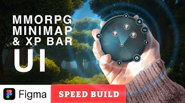 Figma Game UI Design - RPG Minimap and XP Bar in Figma