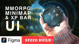 Figma Game UI Design - RPG Minimap and XP Bar in Figma