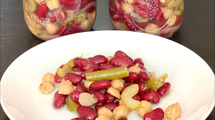 Home Canned Pickled Three Bean Salad