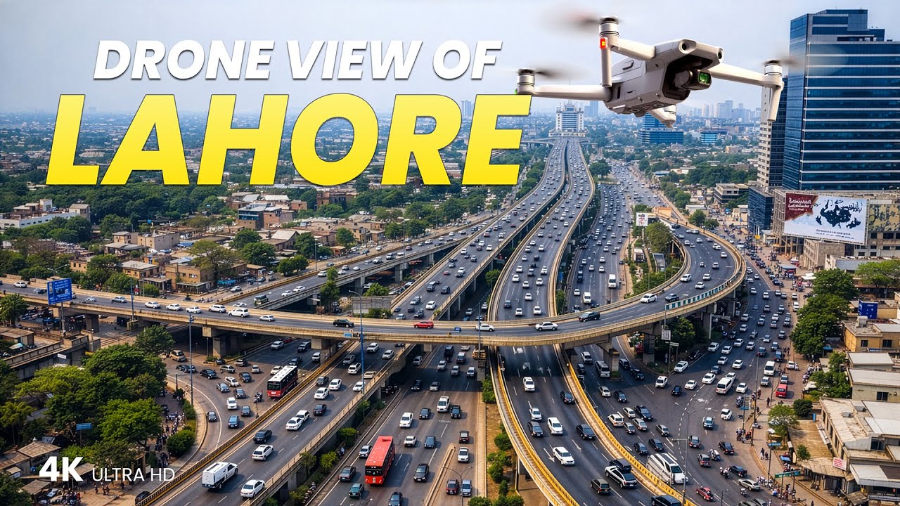 Heart of Lahore 🇵🇰 | Kalma Chowk Aerial Cinematic View 