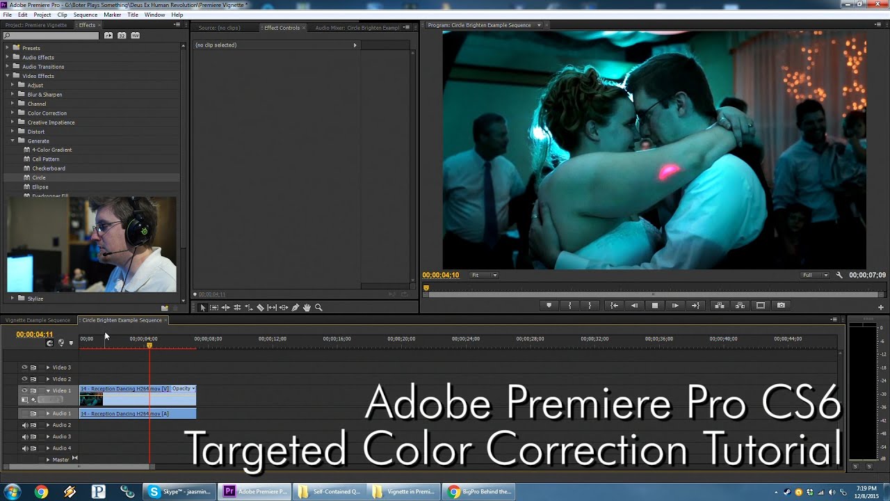 Premiere Pro CS6: Targeted Color Correction using Generate Circle ...