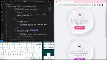 ASMR Programming - Create Responsive Custom Borders CSS Cards - Waterdrop Style Design - No Talking