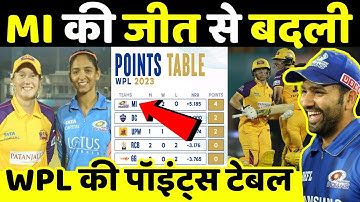 WPL 2023 Today Points Table | UP Warriorz vs Mumbai Indians After Match Points Table | UPW vs MI