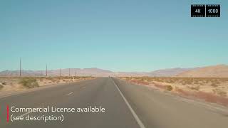 POV driving along empty Nevada Desert Road | Stock Footage Example