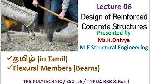 Design of Reinforced Concrete Structures L 05 I TRB I SSC I TNPSC I RRB I GATE I TANCET I TNEB I RRB